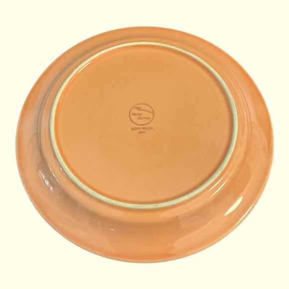 Vintage Nancy Calhoun Set of 4 Four Light Peach RING Dinner Plates 10.5" JAPAN! - Picture 3 of 4